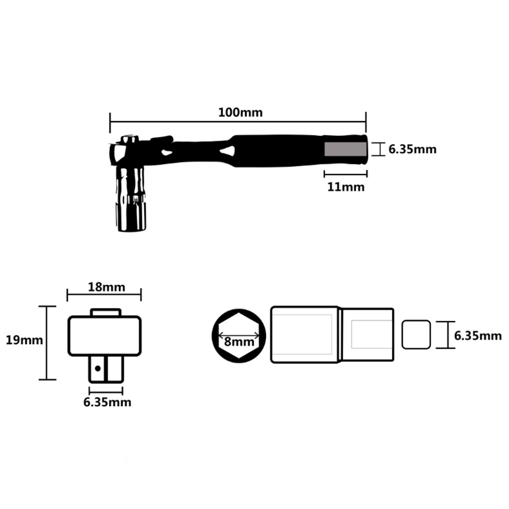 GEMFAN WL-06 1/4 래칫 렌치 8mm 소켓  - Fpv Drone Tool Kit 리뷰 및 가격